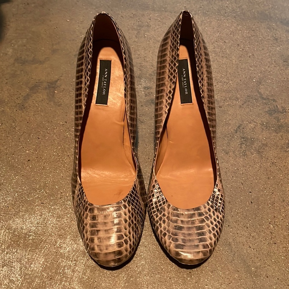 Snake print Ann Taylor pumps